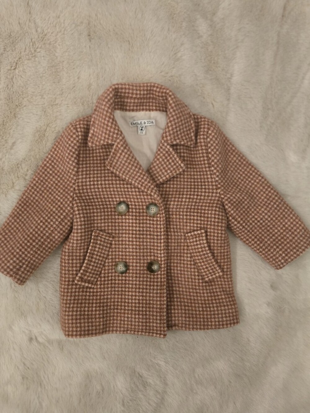 Emile et Ida Double-Breasted Coat | Size 2A (fits 2T)
